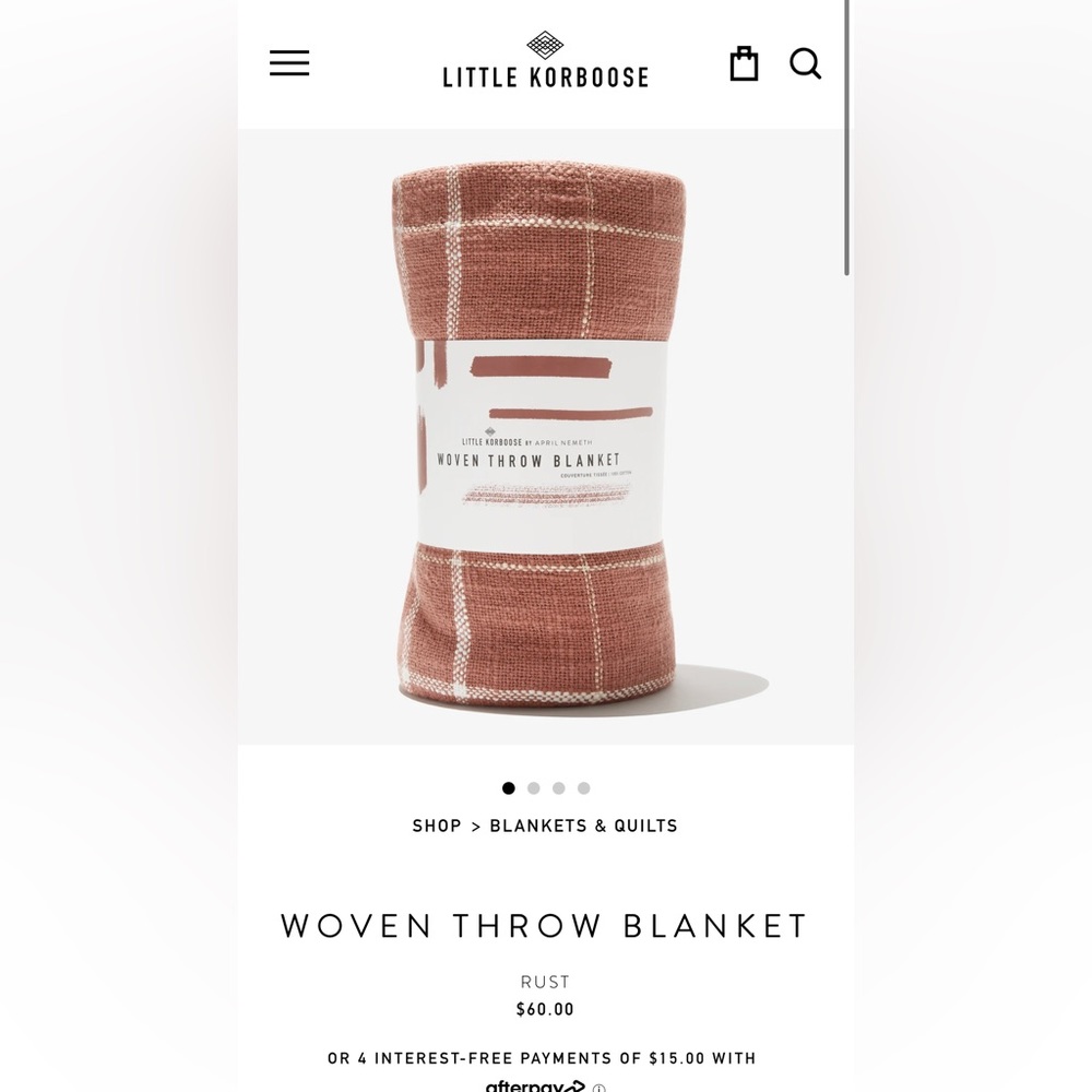 Woven throw blanket